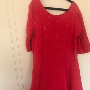 Gap, Girl’s Red w/Sparkles skater dress